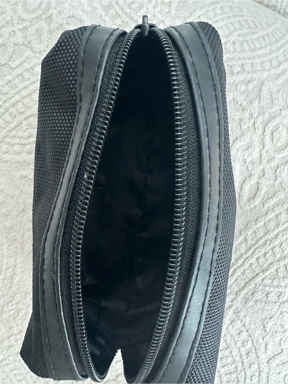 Tumi Black Textured Nylon Small Toiletry Bag!